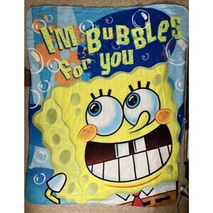 SpongeBob Squarepants Nickelodeon 2010 Kids Snuggie Robe Fleece Blanket Original